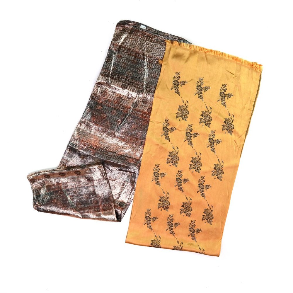 Vintage 1980's Metallic Scarves/Scarfs